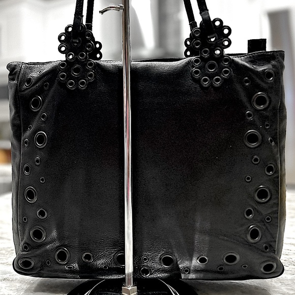 Prada Authentic Smooth Soft Leather Tote Bag with Grommets - Picture 5 of 13